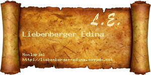 Liebenberger Edina névjegykártya