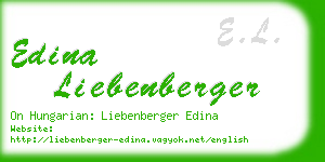 edina liebenberger business card